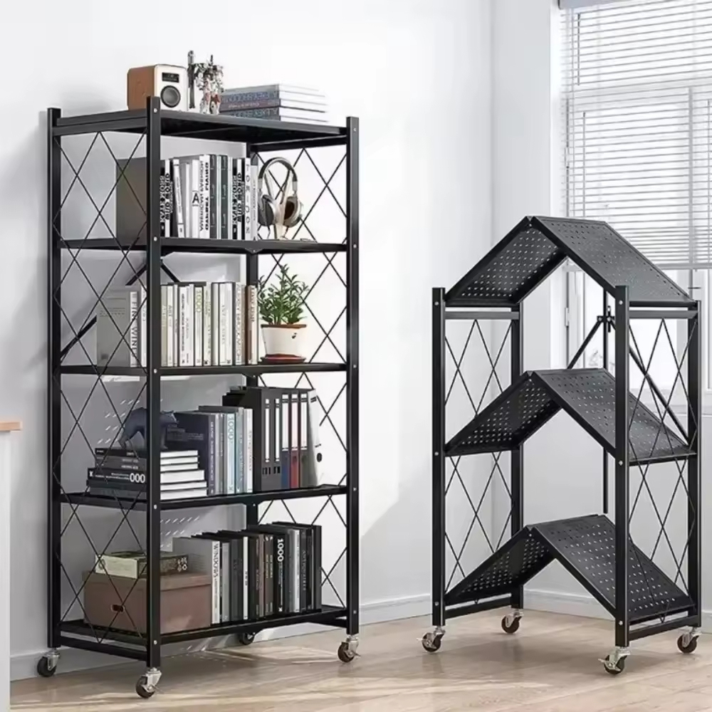 Large Capacity Foldable Multilayer Storage Racks for Home