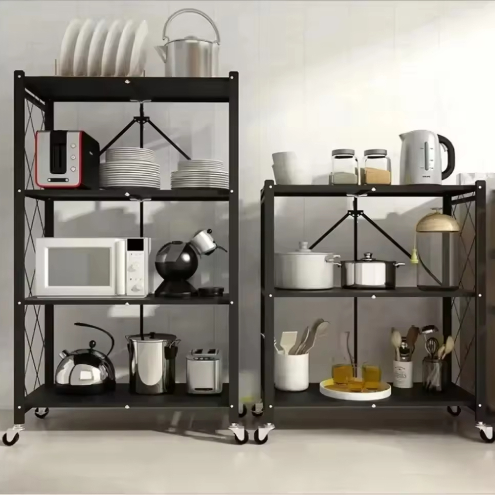 Large Capacity Foldable Multilayer Storage Racks for Home